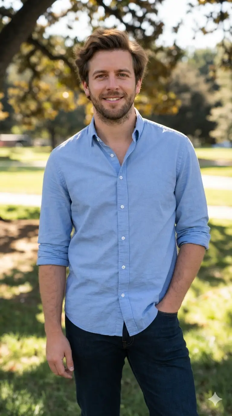 After - Outdoor Portrait Framed for a Dating App Profile